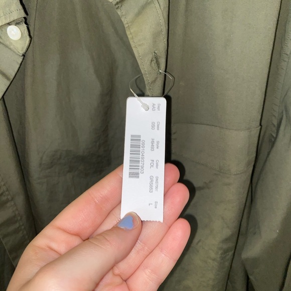 Green J. Crew button down. - Picture 3 of 4